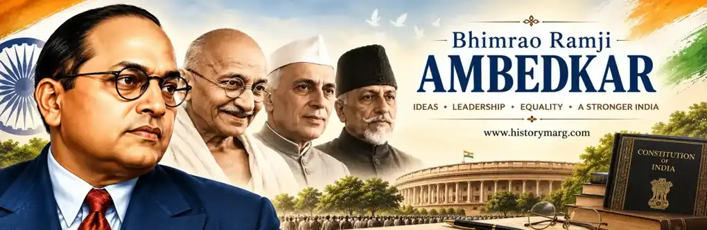 A representative image of Dr. B.R. Ambedkar: A Messiah of Social Justice A banner image illustrating Dr. B.R. Ambedkar: A Messiah of Social Justice, featuring Mahatma Ambedkar's face prominently with the Indian flag in the background.